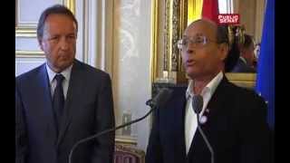 Moncef Marzouki président de la Tunisie en visite au Sénat [upl. by Nitnerb885]