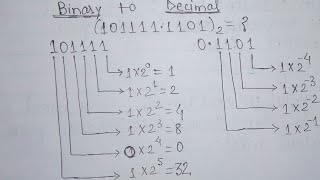 How to convert binary to decimal number system and vice versa In hindi [upl. by Easlehc320]