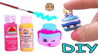 Custom Cake  DIY Do It Yourself Clay Shopkins Painting Craft Video [upl. by Mohl]