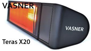 VASNER  Heizstrahler Teras X20 – eleganter Infrarot Terrassenstrahler im rund Design  Produktvideo [upl. by Aynatan]