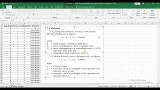 ASTM C469 Modulus of Elasticity amp Poissons Ratio in Excel  Stress Strain Concrete Cylinder Part 1 [upl. by Paul287]