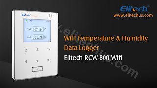 Elitech RCW800 WiFi Smart Wireless Temperature and Humidity Data Logger [upl. by Fidelas]