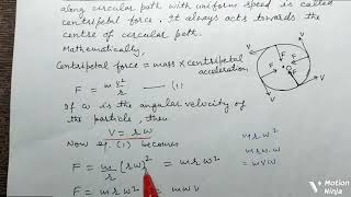 centripetal force and centrifugal force 11th physics notes only [upl. by Syned]