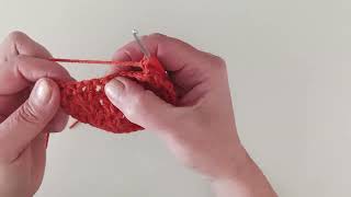 Decrease v stitch crochet mid row [upl. by Gytle]