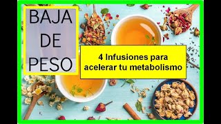 4 Infusiones para acelerar tu metabolismo [upl. by Aidualc]