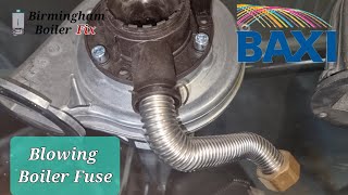 Faulty Baxi boiler blowing fuse due to water damage diagnosis and repair BirminghamUk [upl. by Aiset]