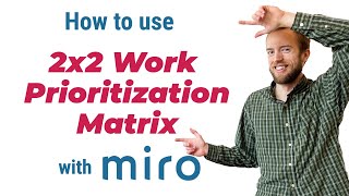 How to use 2x2 Prioritization matrix with Miro board project management tool [upl. by Ellessig]