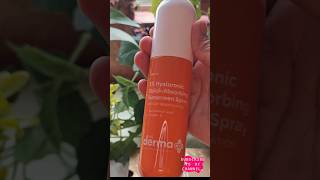 Reviewing the Derma Co 1 Hyaluronic acid Sunscreen ☀️Spray 🧴shorts sunscreen spf50 skincare [upl. by Aniretac921]