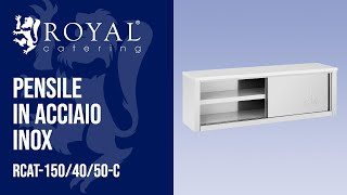 Pensile in acciaio inox Royal Catering RCAT1504050C  Presentazione del prodotto 10012558 [upl. by Anetsirhc]