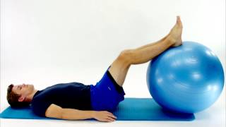 EXERCISE BALL  SUPINE KNEE BENDS hep2go [upl. by Nue]