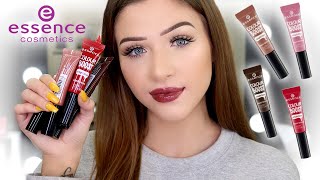 ESSENCE Colour Boost Vinylicious Liquid Lipsticks Lip Swatch amp Review [upl. by Sucramed997]