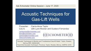 Ask Echometer Session 5 June 17 2020 Gaslift [upl. by Rustice]