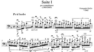 Fernando Grillo  quotSuite No1quot for Double Bass Solo 19832005 [upl. by Esilram]