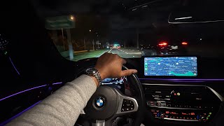 More BMW M550i Late Night POV Driving  Cant Sleep [upl. by Rossie]