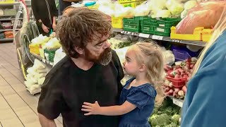 Little girl mistakes Peter Dinklage As Christmas Elf And He Adorably Plays Along [upl. by Elatan]