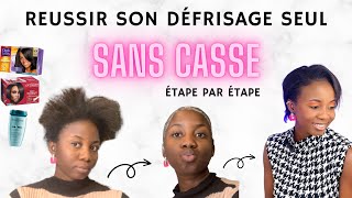 Défriser ses cheveux seul à la maison sans danger sans casse [upl. by Tarrah]