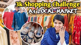 WOWWW😱🔥Shopping Challenge Under 3k  Karachis Famous Street Market  Shopping in Budget 🛒 [upl. by Enitram219]