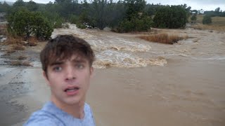 Truck camping ruined by unexpected Flash Floods stuck for two days I also hit a tree… [upl. by Ahsemrak]