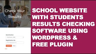 How to create School and online Student Results Checking Website Using WordPress for Free [upl. by Aonehc]