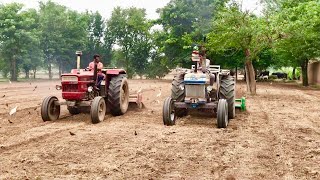 Ford 4610 vs New Holland 640 working together with rotavator [upl. by Kendall]