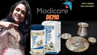 Modicare Silver Dip Demo  Instant silver cleaner  No Silver Loss  Reusable  Home care  HINDI [upl. by Omocaig189]