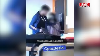 En pleine classe une prof est violemment bousculée par un élève de CombslaVille [upl. by Notirb]