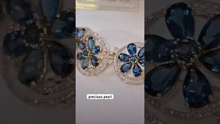 latest earrings design ad earrings flowers blue design [upl. by Ayk]