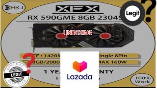 LAZADA rx 590 used legit or not unboxing [upl. by Erdnuaed]