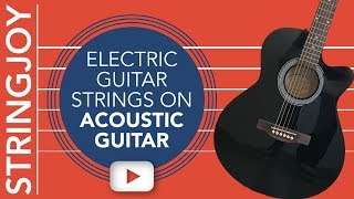 What Do Electric Guitar Strings Sound Like on Acoustic Guitar [upl. by Nosro695]