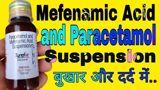 Mefenamic Acid and Paracetamol Suspension uses in Hindi  Tynol MF Suspension Fort [upl. by Karlee671]