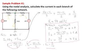 Basic Nodal Analysis Sample Problems [upl. by Salema]