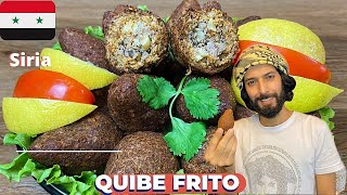 receita de quibe frito culinária Síria الكبة المقلية السورية [upl. by Neisa]