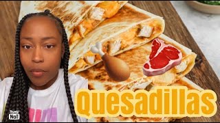 COOK CHICKEN 🍗 AND STEAK 🥩 QUESADILLAS WITH TERESA [upl. by Gathers]