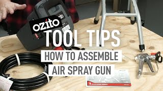 How to assemble the Airless Paint Sprayer ASG7000  Ozito Tool Tips [upl. by Ecnarret]