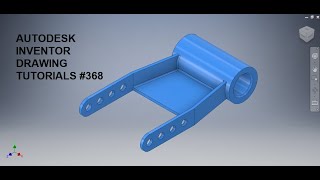 Autodesk Inventor 3d drawing tutorial 368  Inventor drawing tutorials  cad practice  3d draw [upl. by Hildagarde]