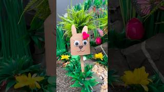 DIY Popsicle Stick Rabbit Craft for Kids 🐰  Fun and Easy Animal Craft diy craft craftyfun kids [upl. by Aiotal]