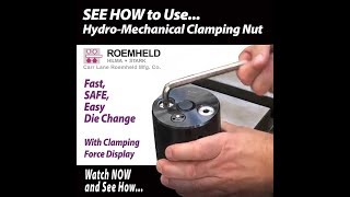 Hydromechanical clamping nut tutorial see how quick change stamping dies [upl. by Heinrick]