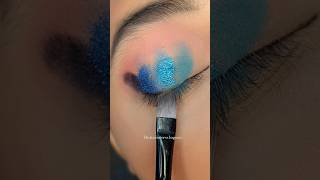 Easy and Simple Blue Eye Makeup youtubeshorts ashortaday eyemakeup makeuptips [upl. by Llehcam617]