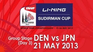 Group Stage  WD  CPedersenKRytter Juhl vs MMatsutomoATakahashi  2013 Sudirman Cup [upl. by Noived639]