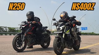 2024 Pulsar N250 vs NS400Z Drag Race [upl. by Eiduj]