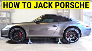 How To Properly Jack Up a Porsche 911 COMPLETE 996 997 991 DIY GUIDE [upl. by Idnahc]