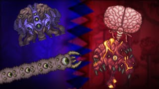 Terraria Perforator and Brain of Cthulhu Vs Hive Mind and EOW ll Smash Bros Mod Tmodloader 144 [upl. by Erdda]