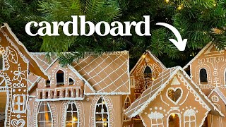 Gingerbread house 🎄 christmas village made from cardboard [upl. by Leblanc]