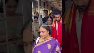 Actor Santosh Sobhan In Tirumala With Mother [upl. by Juana862]