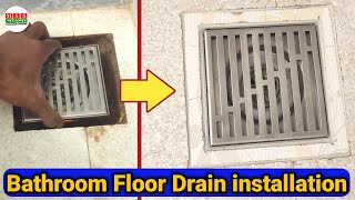 Bathroom Floor drain Installation  Shower Drainage trap install  Bathroom Drainage system Plumbing [upl. by Lona]