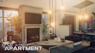 Cozy Winter Apartment  Roblox  Bloxburg House build  Speedbuild [upl. by Htabmas823]