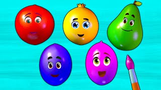 Learn Colors amp Stay Healthy Fun Finger Family amp Fruit Song  Panda Bo Kids Rhymes [upl. by Surad]