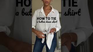 HOW TO TIE A BUTTON DOWN SHIRT fashionhack [upl. by Inatirb]