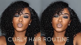 BEST NATURAL LOOKING WEAVE SUMMER CURLY HAIR ROUTINE ft Peerless Virgin Hair  Pitts Twins [upl. by Acinna587]