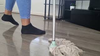 ASMR Cleaning through the house with Mop amp Swiffer No talking [upl. by Sawyor699]